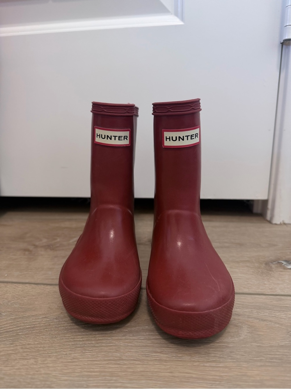 Hunter Kids Burgundy Waterproof Rain Boots